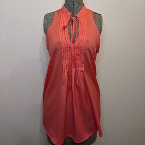 Pretty Good Coral Sleeveless Blouse